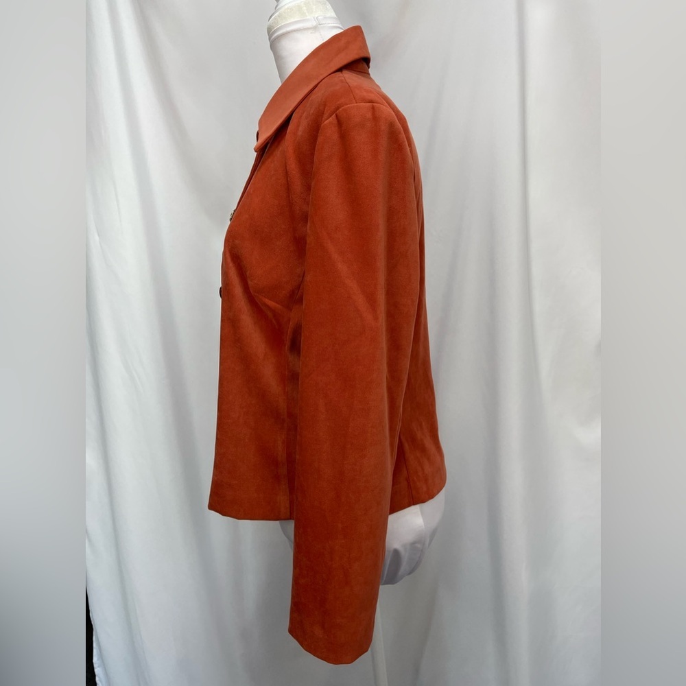 Dressbarn Rust Suede like blouse or jacket women’s size small - Picture 7 of 14
